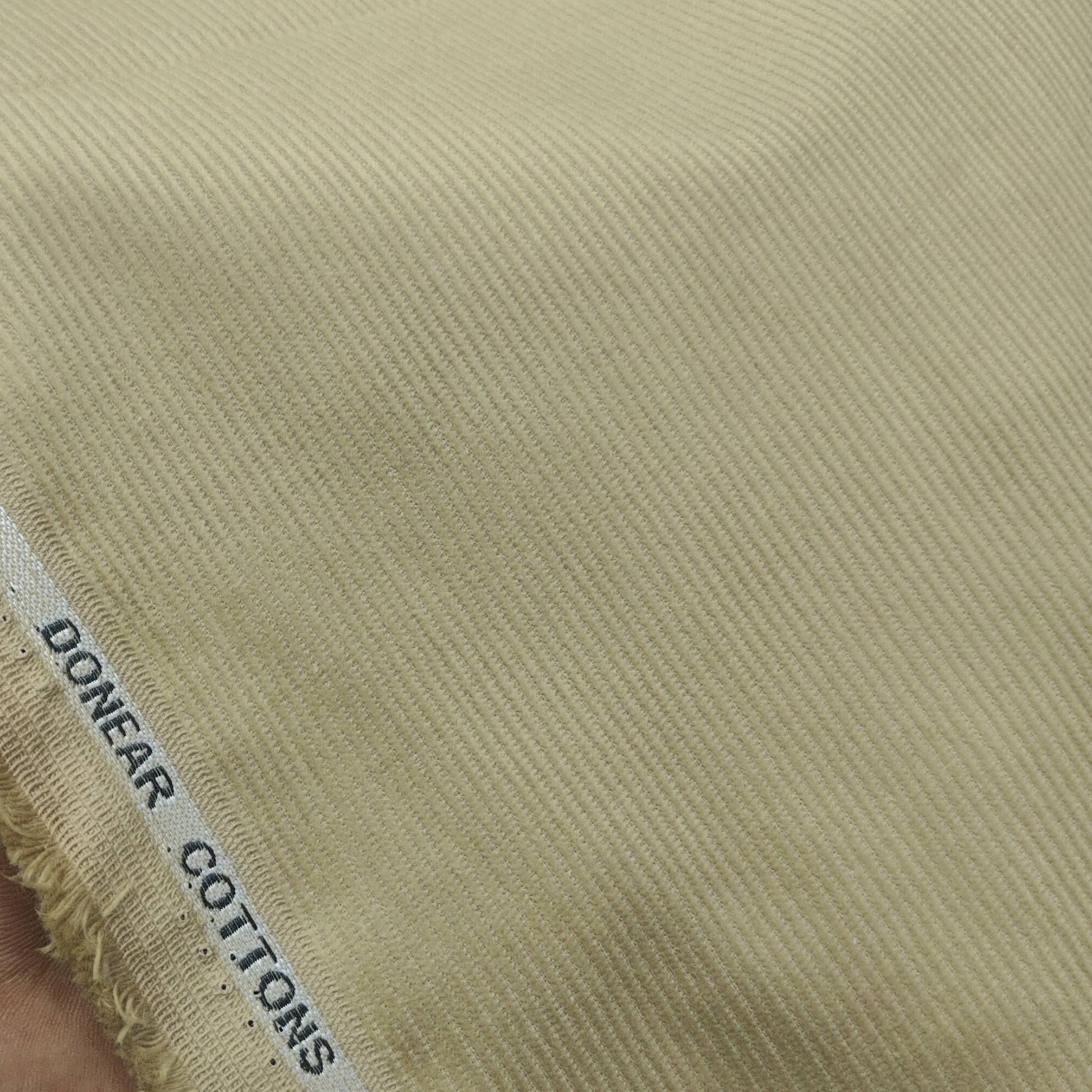 Corduroy Donear Pure Cotton stretchable Thick Trouser Fabric Pin Lining Colour Light Brown